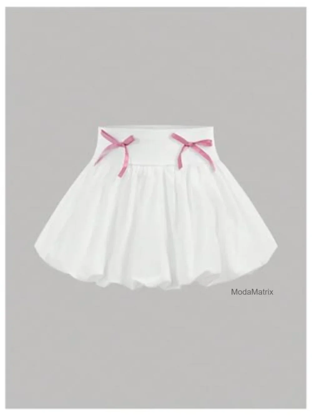 Girls 2 Piece Bubble Skirt Set Short Sleeve Crop Top Bow Knot Letter Print